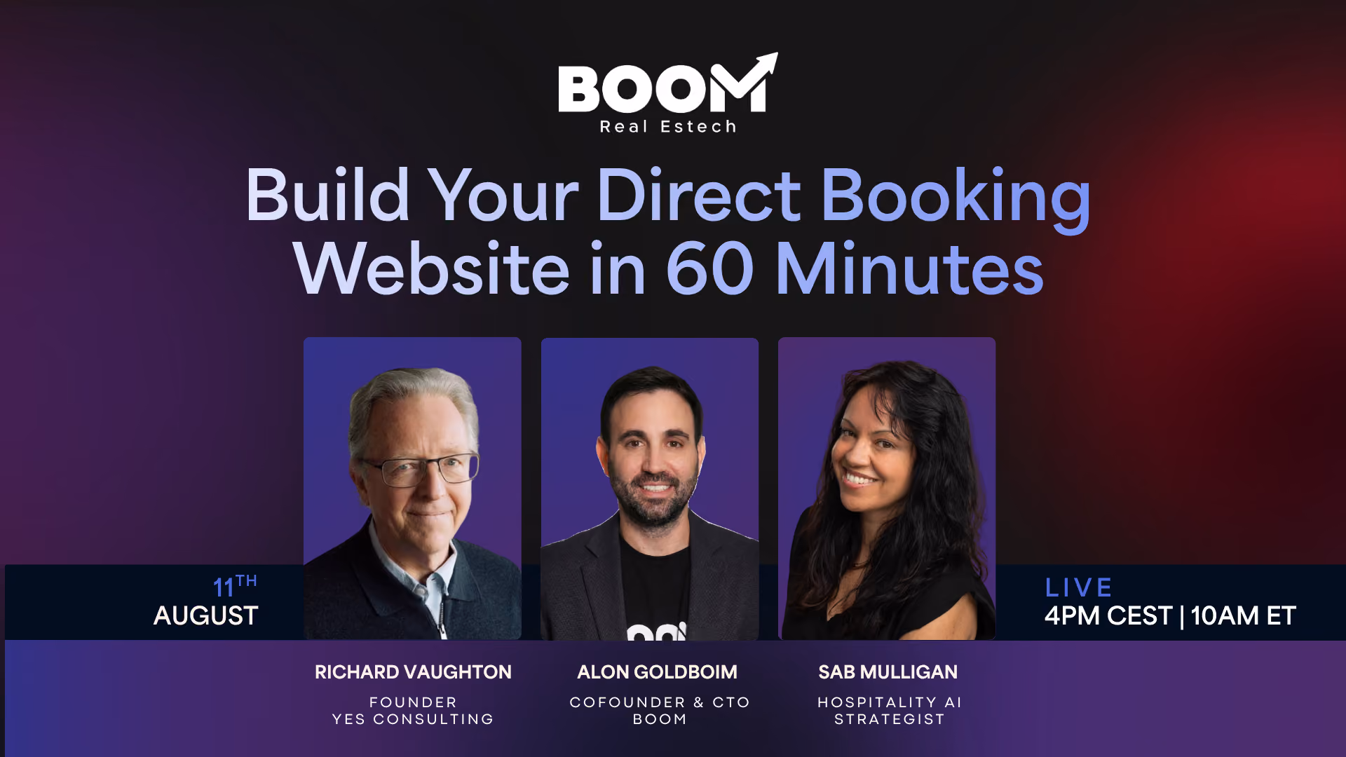 Boom LIVE Webinar: Build Your Direct Booking Website in 60 Minutes