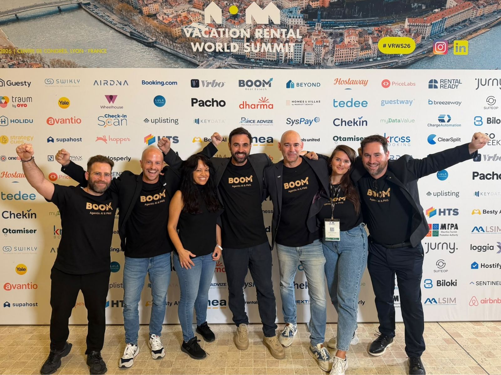 The Boom team at the Vacation Rental World Summit 2026 in Lyon