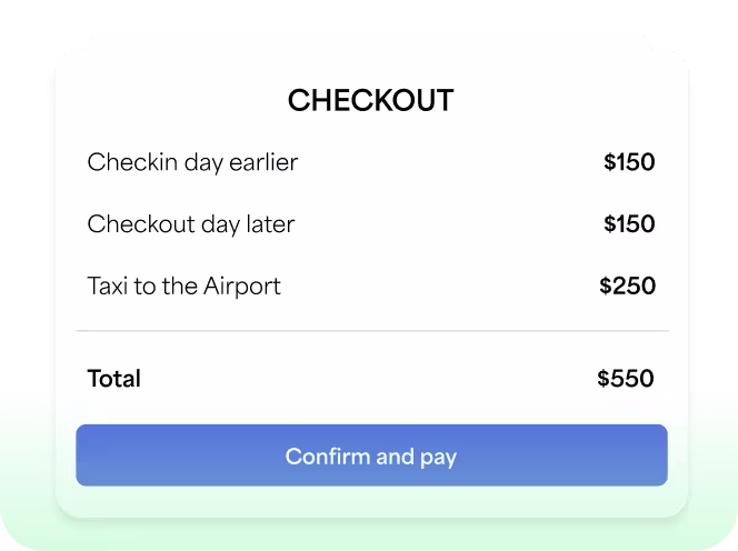 Guest portal upsells